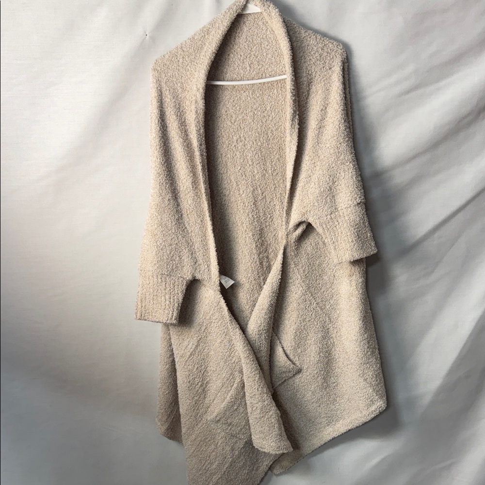 525 America Bouclé Open-Front Cardigan - Beige Cream